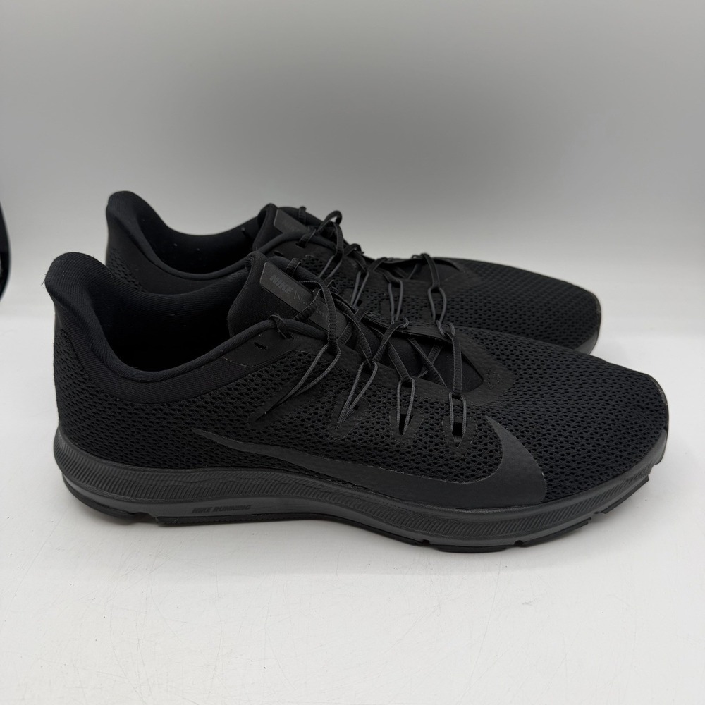Nike Quest 2 Running Shoes Men Sz 11.5 Triple Black Athletic Sneakers CI3787-003
